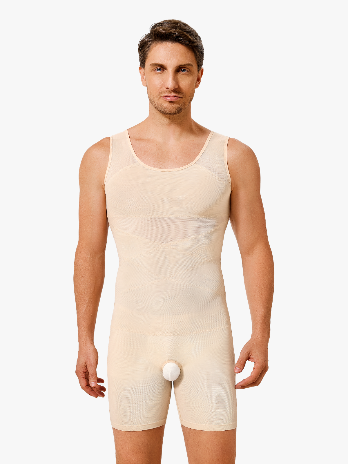 Men's Mesh Tummy Control Bodysuit