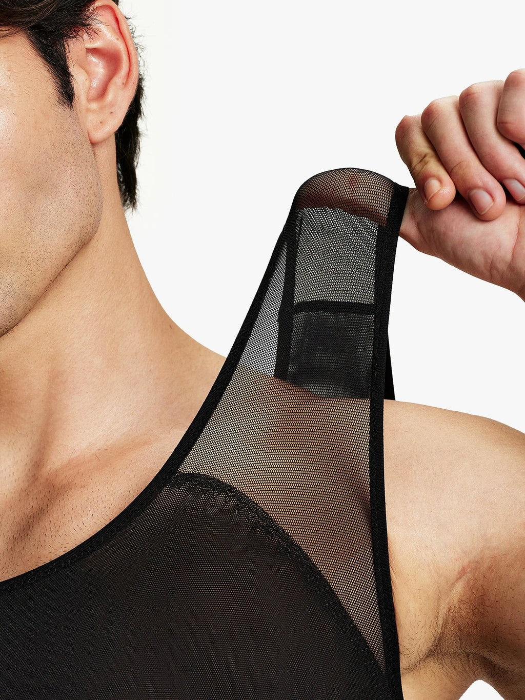 Men's Mesh Tummy Control Bodysuit