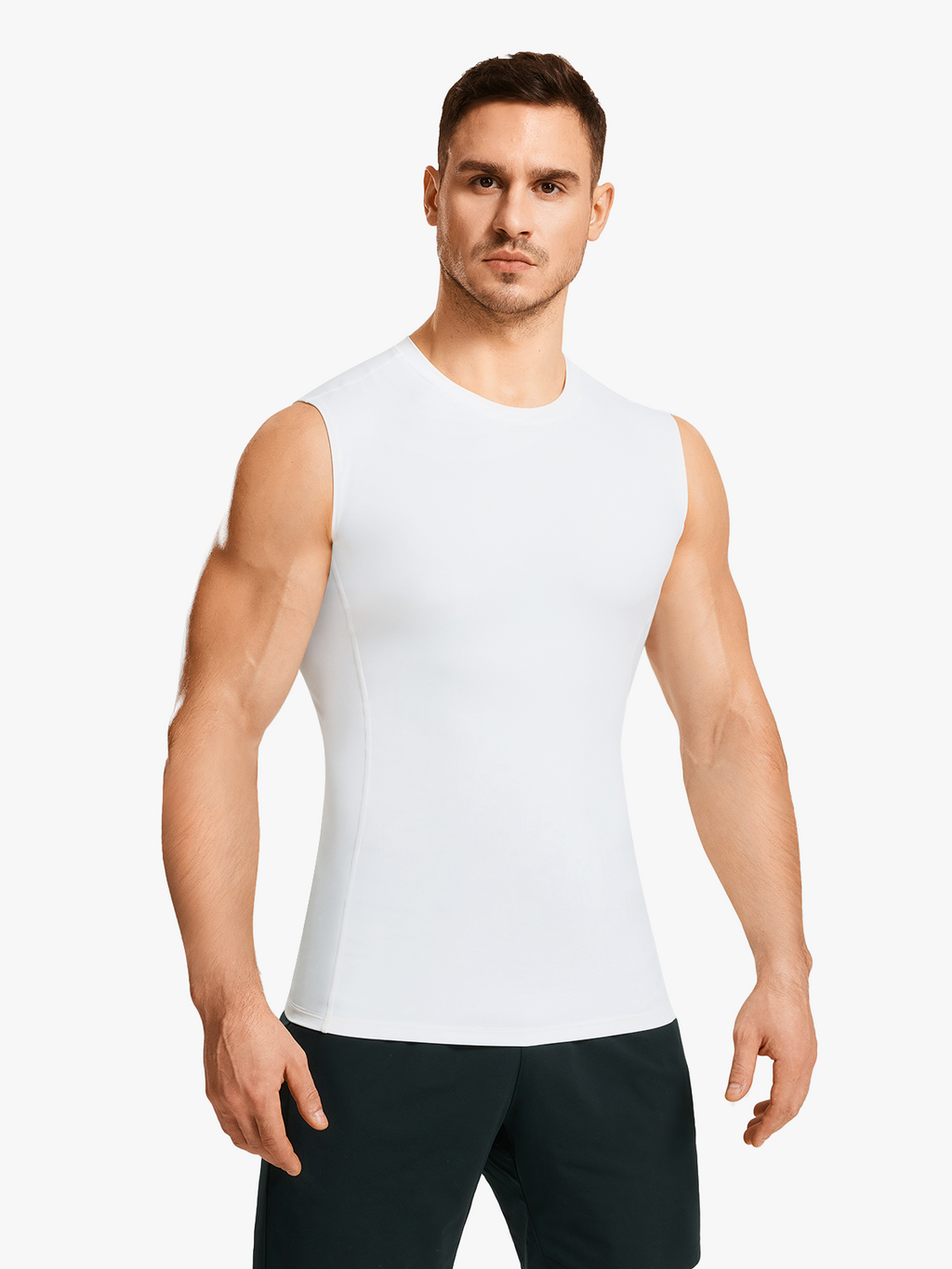 Men's Crew Neck Compression Tank Top
