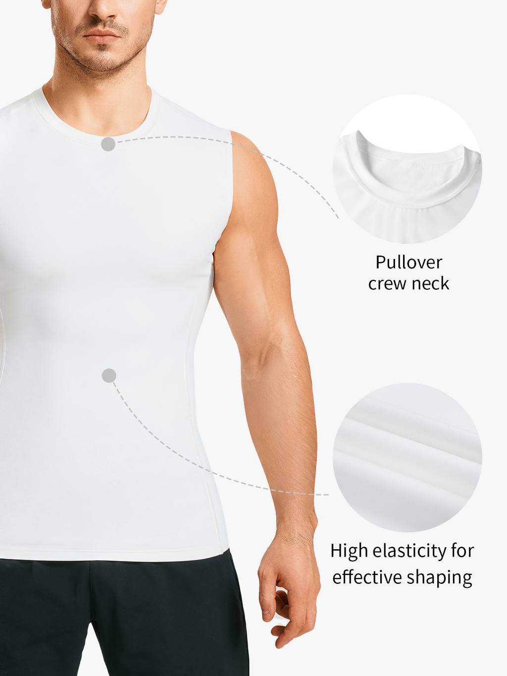 Men's Crew Neck Compression Tank Top