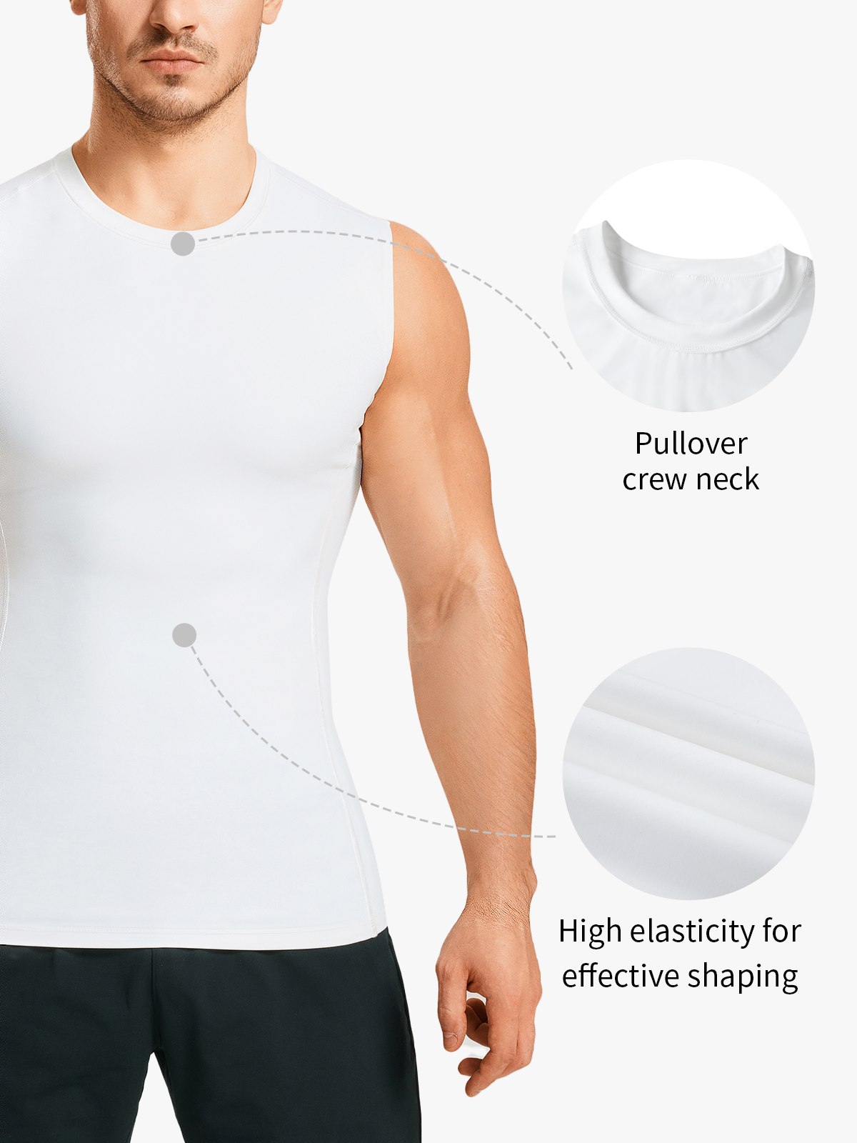 Men's Crew Neck Compression Tank Top