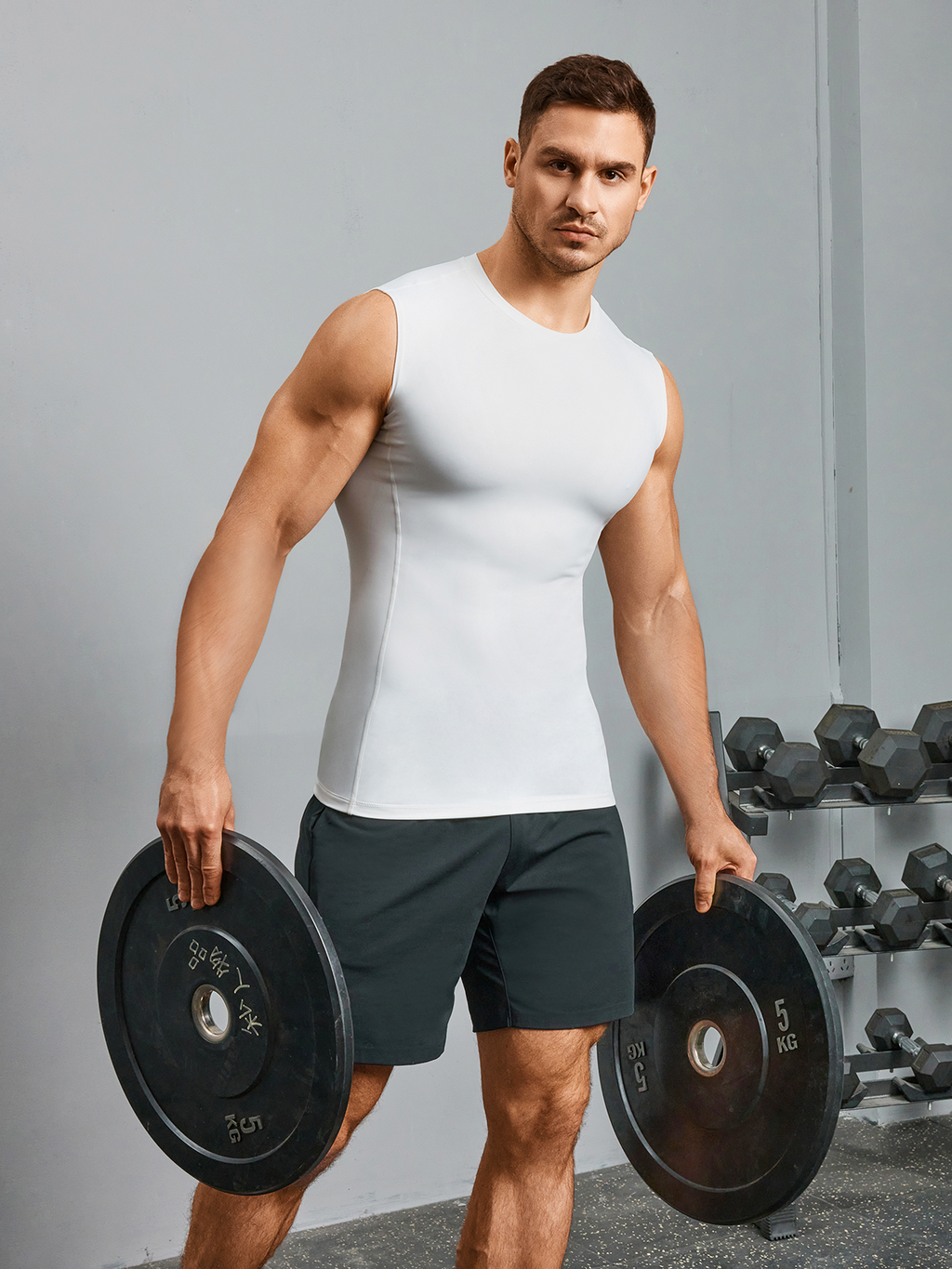 Men's Crew Neck Compression Tank Top