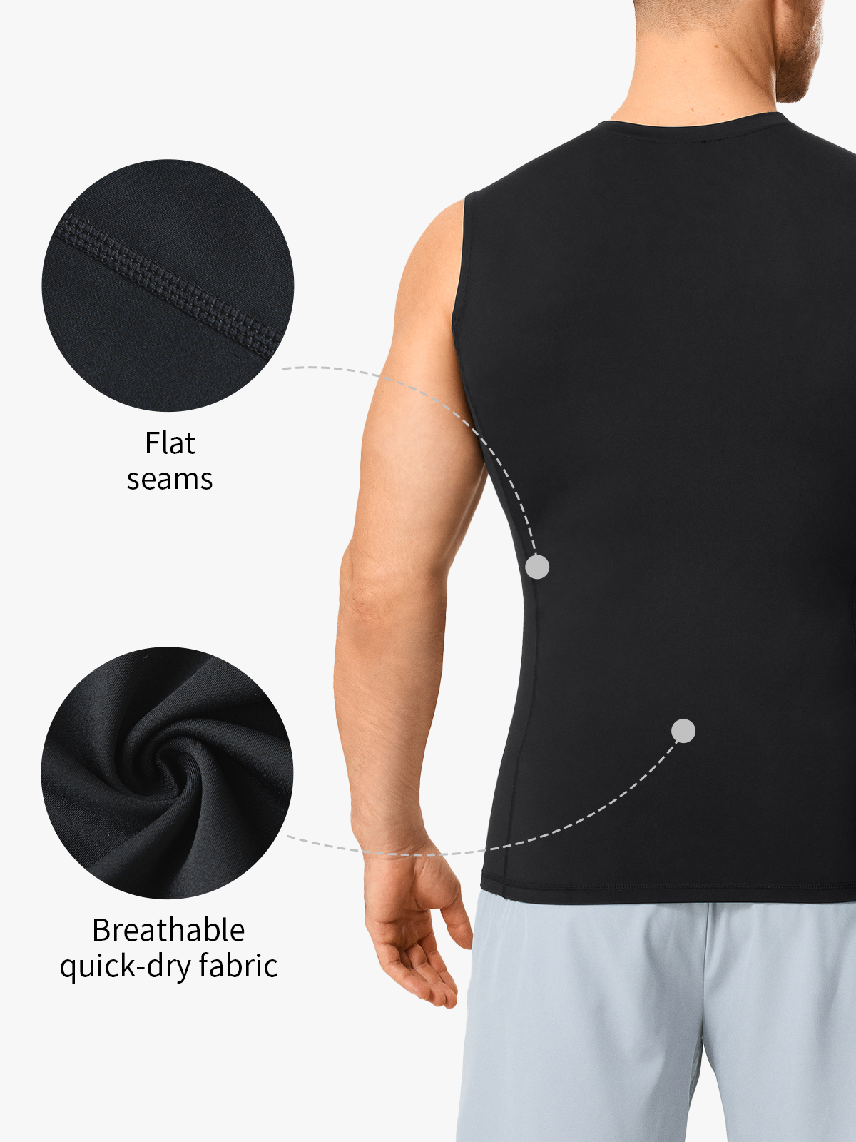 Men's Crew Neck Compression Tank Top