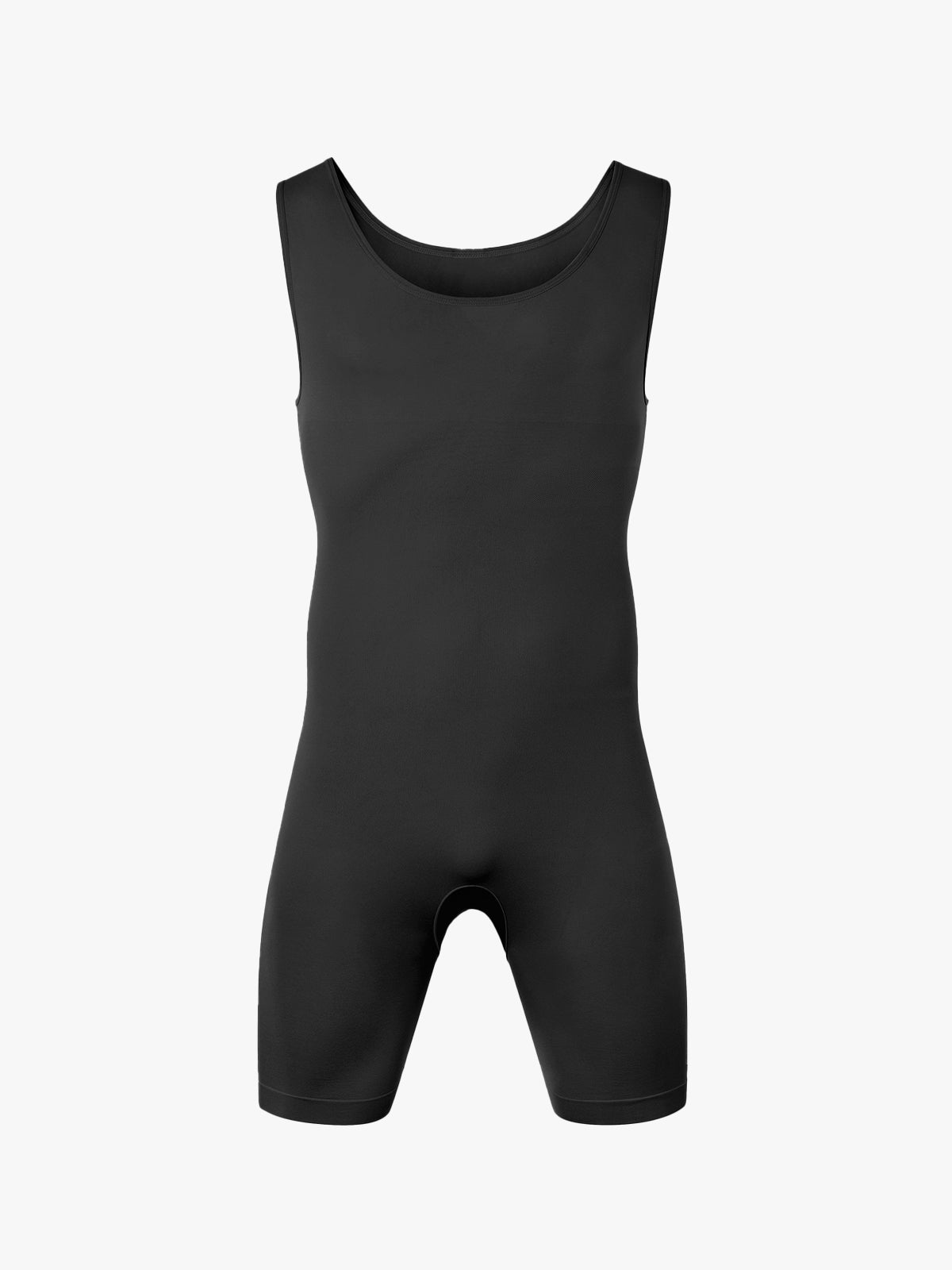 Men's Seamless U-Neck Mid-Thigh Bodysuit