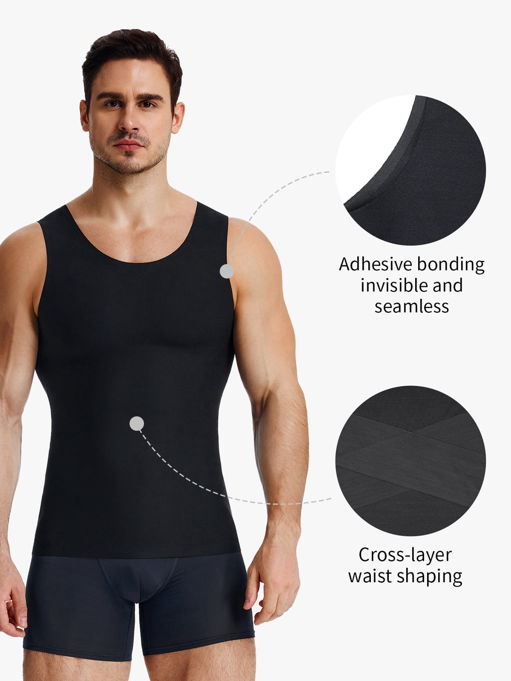【50%OFF】Men's Seamless Breathable Tummy Control Tank Top