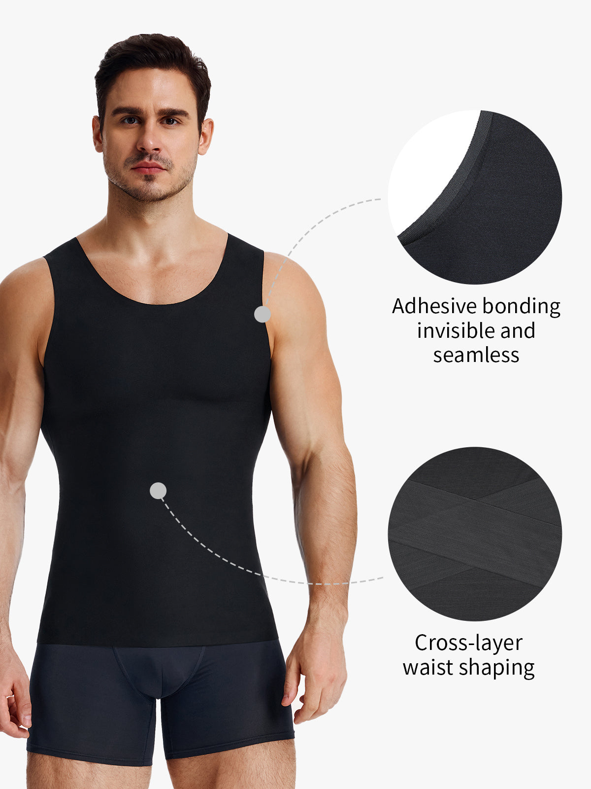 【50%OFF】Men's Seamless Breathable Tummy Control Tank Top