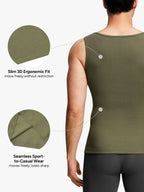 Ribbed Breathable Round Neck Tank Top