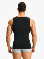 Men's Sleeveless Compression Shirt Tummy Control Mesh Tank Top Body Shaper Vest