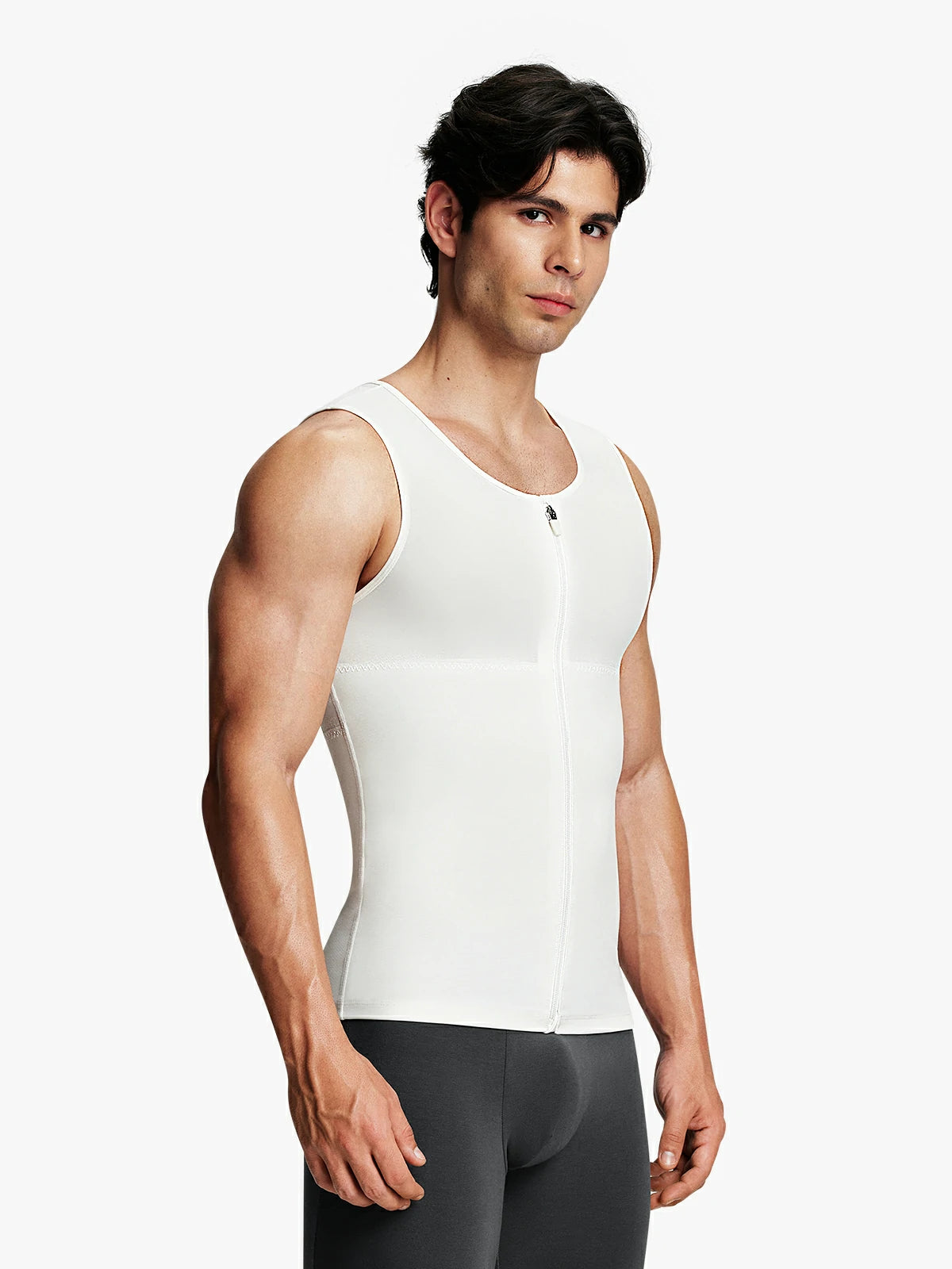 Mesh Zipper Compression Tank Top for Men