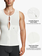 Mesh Zipper Compression Tank Top for Men