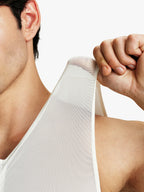 Mesh Zipper Compression Tank Top for Men