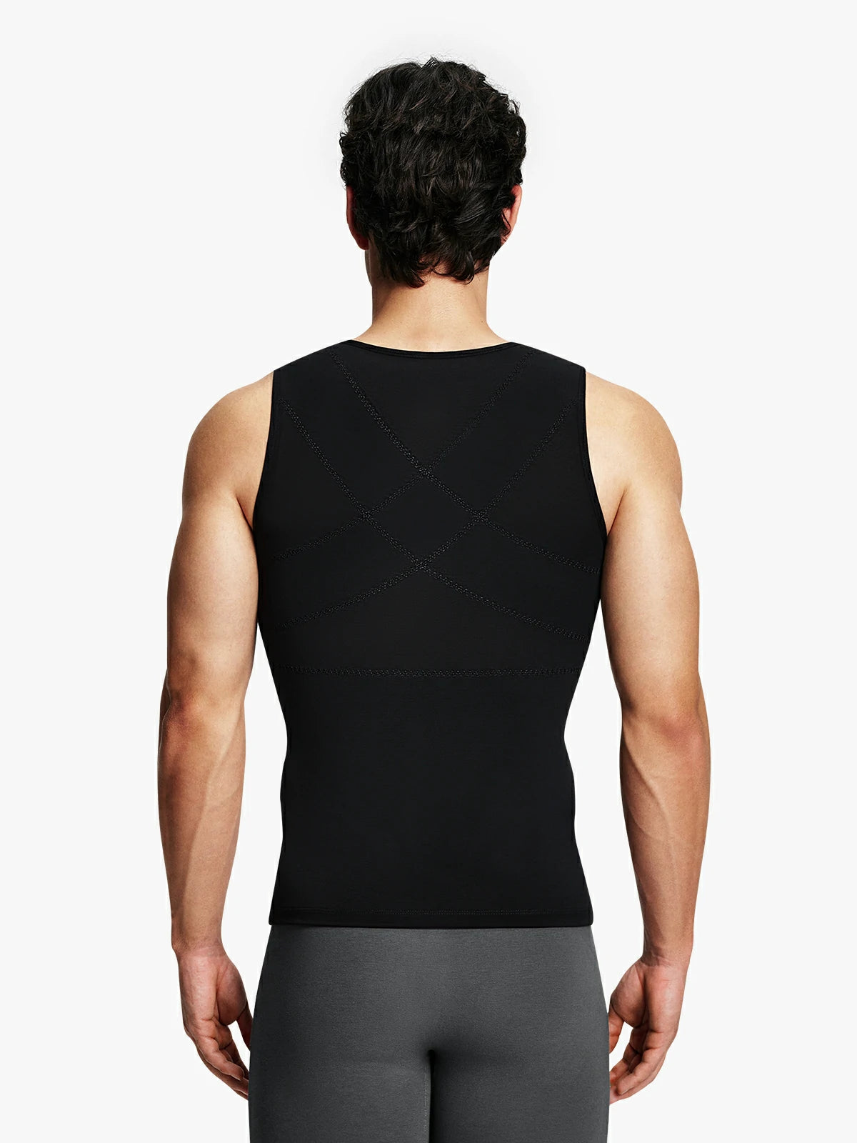 Mesh Zipper Compression Tank Top for Men