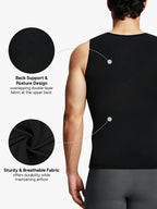 Mesh Zipper Compression Tank Top for Men