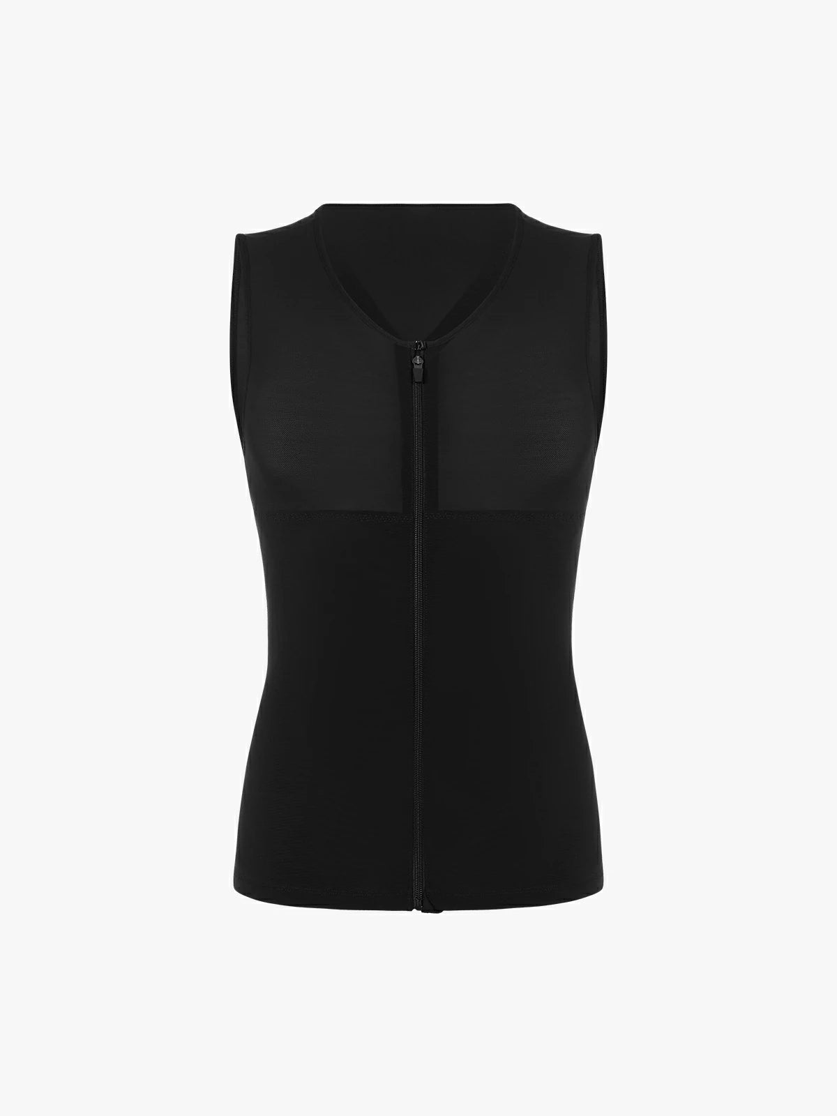 Mesh Zipper Compression Tank Top for Men
