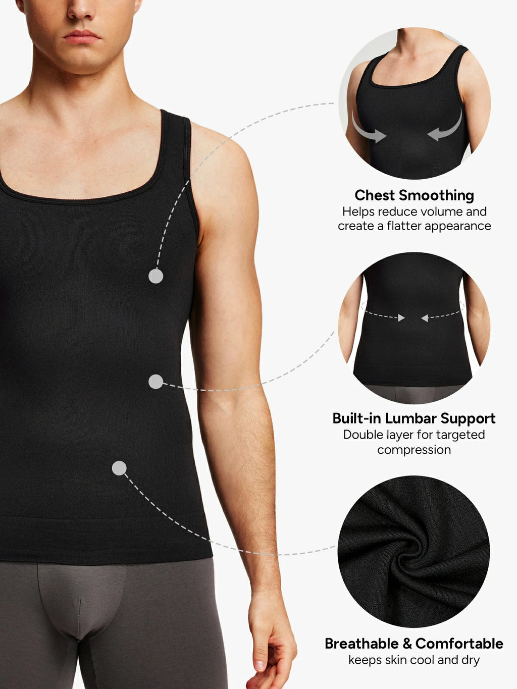 【Free Gift with Any 2 Items】Seamless Comfy Compression Tank Top for Men