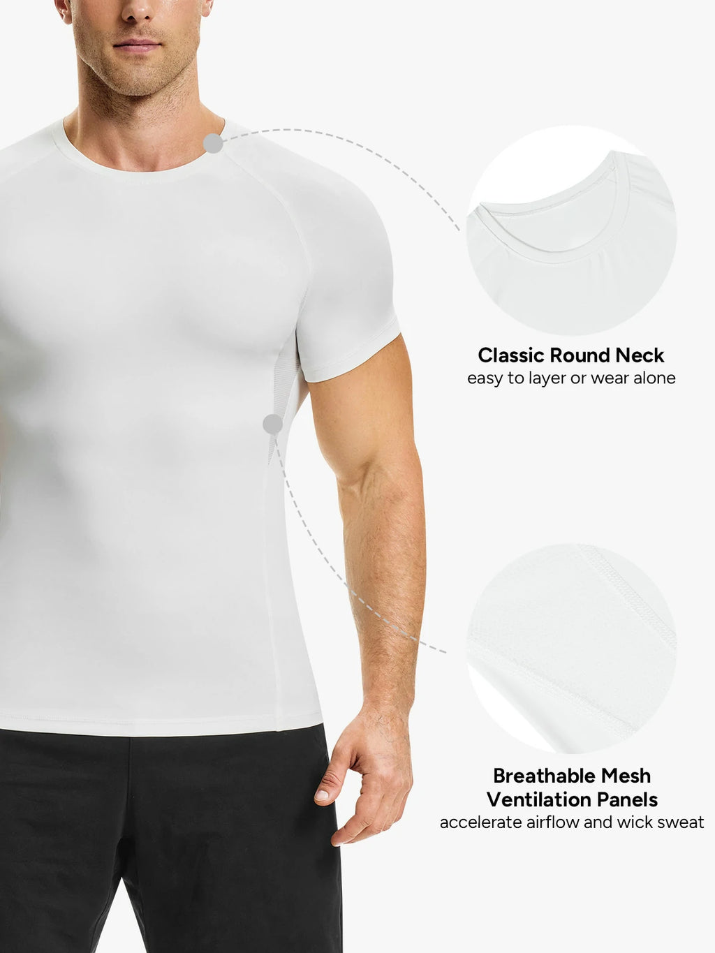 Lightweight Mesh Patch Top for Men