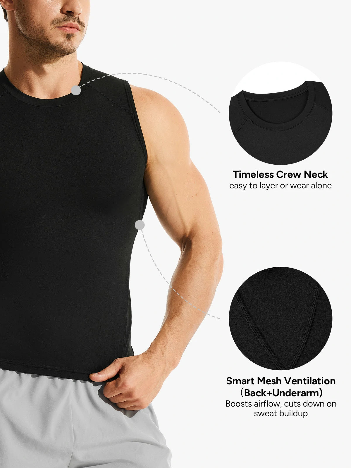 Breathable Comfort Compression Tank Top for Men