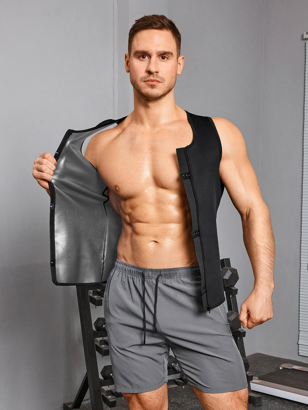 Men’s Zipper Sweat-Boosting Sauna Vest