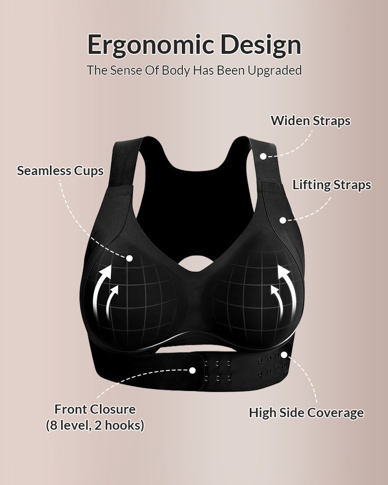 Wireless Cross-Back Posture Bra with Front Closure（2pcs）