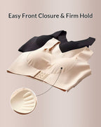 Front Closure Cross-Back Wireless Posture Bra