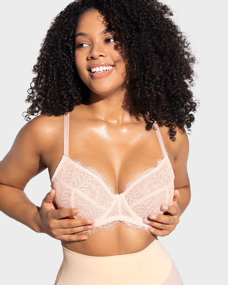 Ultra-Light Lace Underwire Push-Up Bra