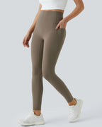 Butt Lifting Tummy Control Side Pocket High Waisted Shaping Training Leggings