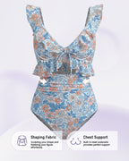 Flirty V-Neck One-Piece Swimsuit