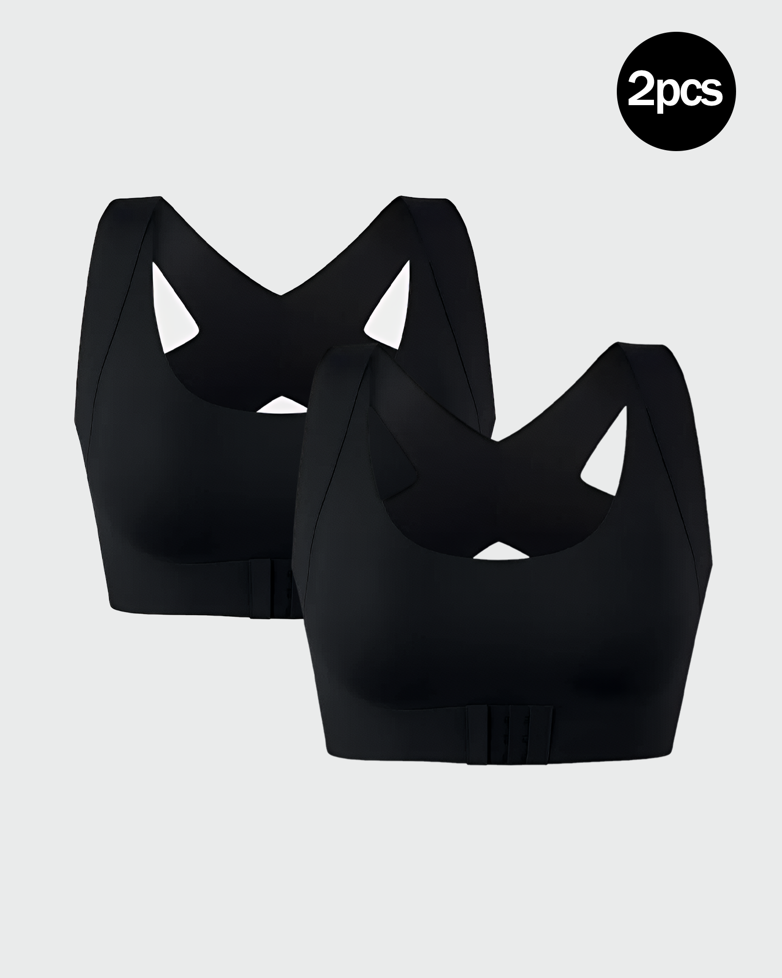 Wireless Cross-Back Posture Bra with Front Closure（2pcs） Secondary image