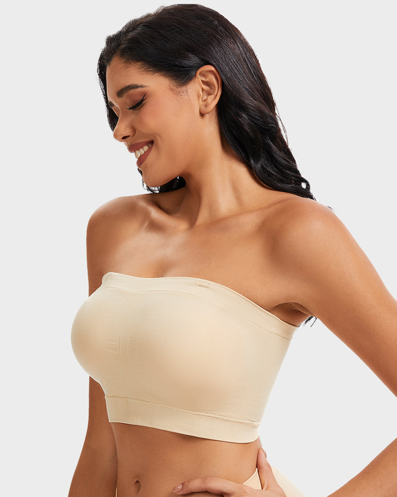 Full-Coverage Seamless Bandeau Bra Secondary image