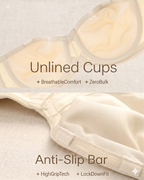 Full Support Non-Slip Convertible Bandeau Bra