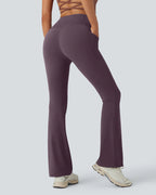 High Waisted Tummy Control Pocket Shaping Yoga Bootcut Leggings