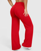 High Waist Stretch Casual Soft Straight Leg Bottoms