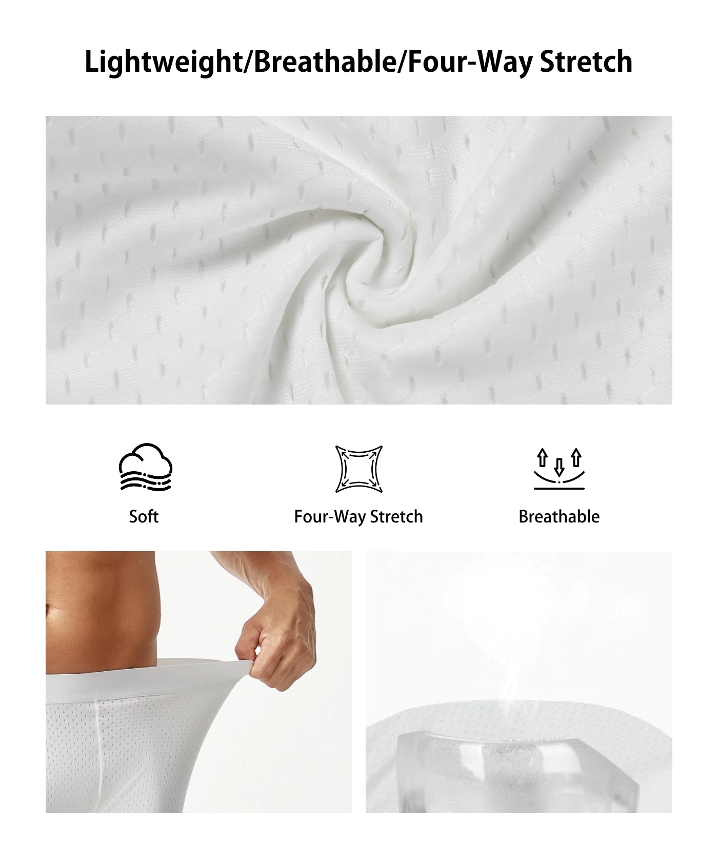 Mid-Waist Mesh Boxers Panties With Removable Butt Pads For Men