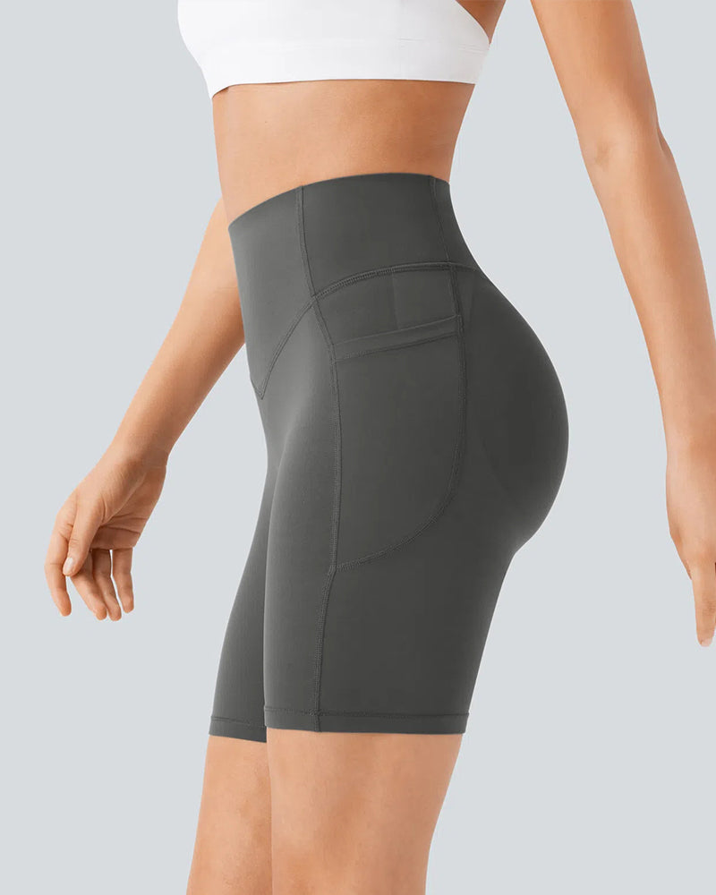 ⏳Limited-Time Offer🎉High Waisted Butt Lifting Tummy Control Side Pocket Shaping Training Shorts 7" Main image