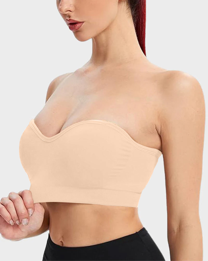 Non-Slip Bandeau Seamless Wireless Strapless Bra Secondary image