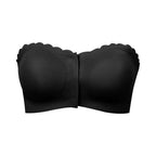 Wavy Trim Seamless Tube Top Bralette