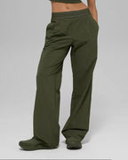 Women's High Waist Wide Leg Pocket Yoga Pants – Stretchy Casual Pants