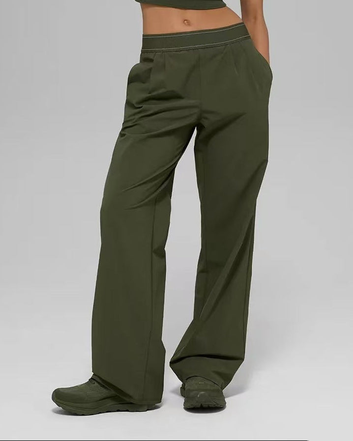 Women's High Waist Wide Leg Pocket Yoga Pants – Stretchy Casual Pants