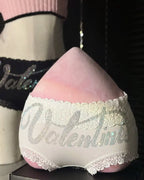 Rhinestone Lace High Waist Seamless Women's Panties