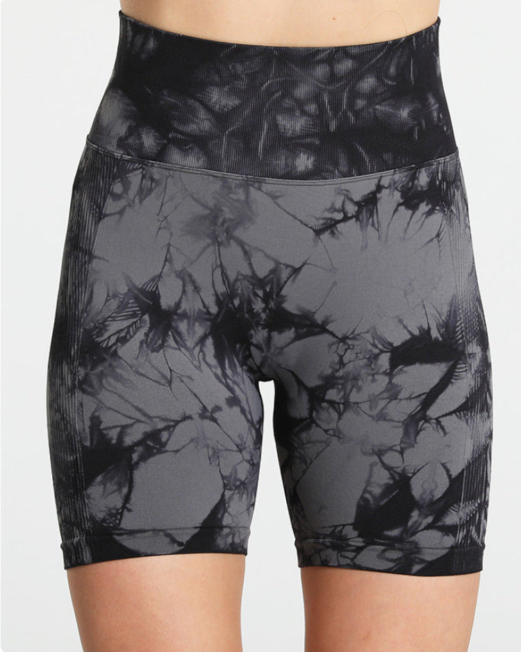 High Waist Seamless Tie Dye Yoga Shorts (4 Pack) Main image
