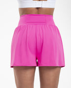 Super High Waisted Back Pocket & Side Hidden Pocket 2-in-1 Yoga Shorts