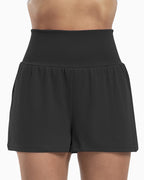 Super High Waisted Back Pocket & Side Hidden Pocket 2-in-1 Yoga Shorts