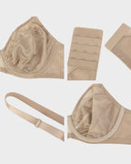 Plus-Size Pearl Shimmer Lace Minimizer Bra