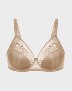 Plus-Size Pearl Shimmer Lace Minimizer Bra