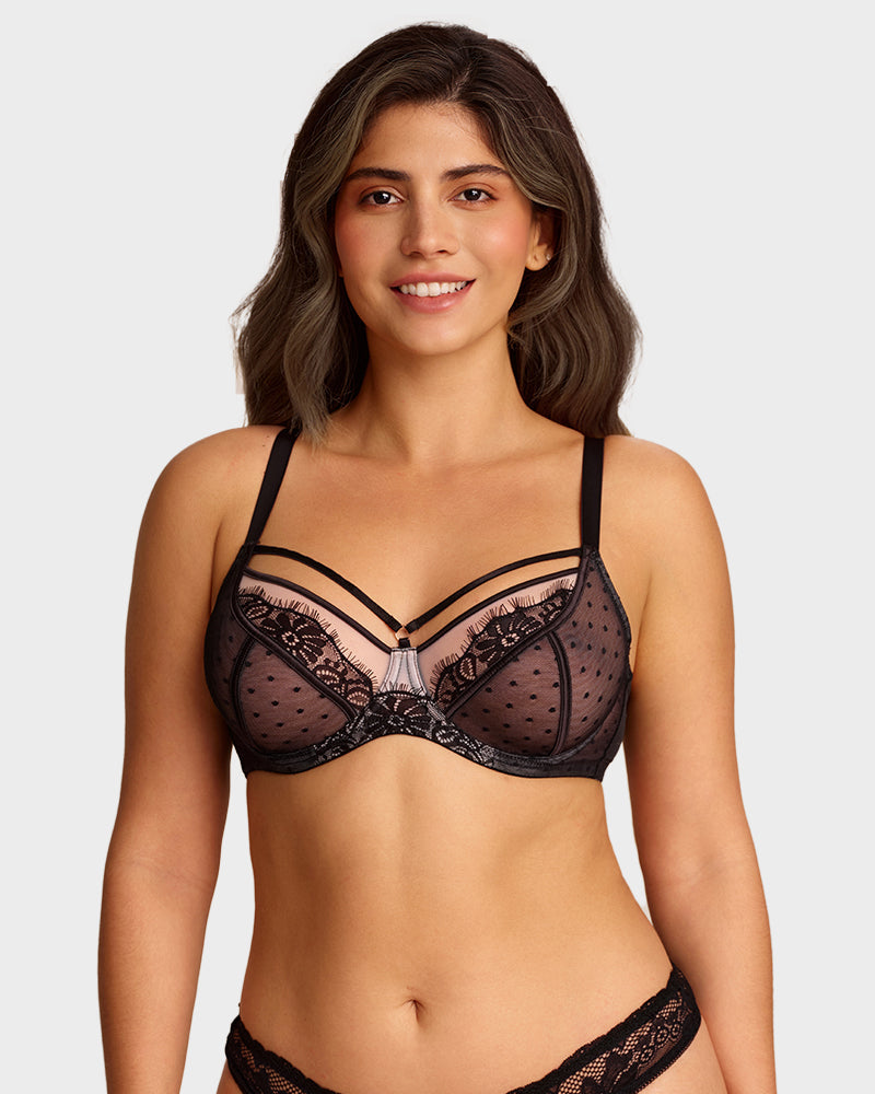 Plus Size Lace Full Coverage Minimizer Bra Main image