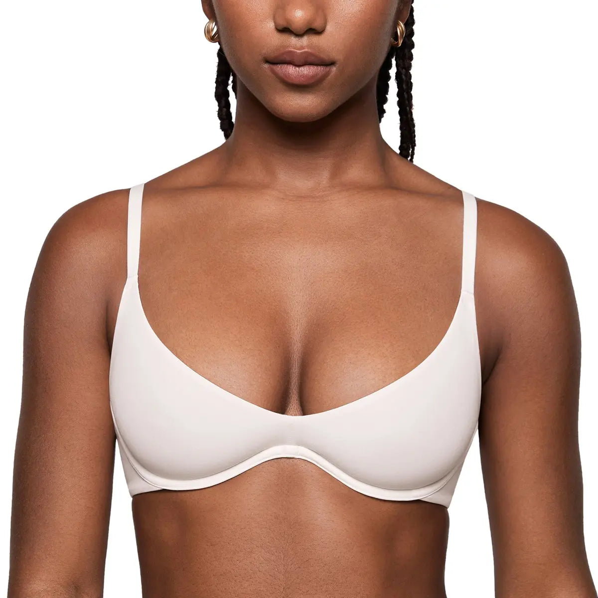 Women's Inbarely Plus Plunge Bra - Unlined Underwire Sexy Demi Balconette Bras