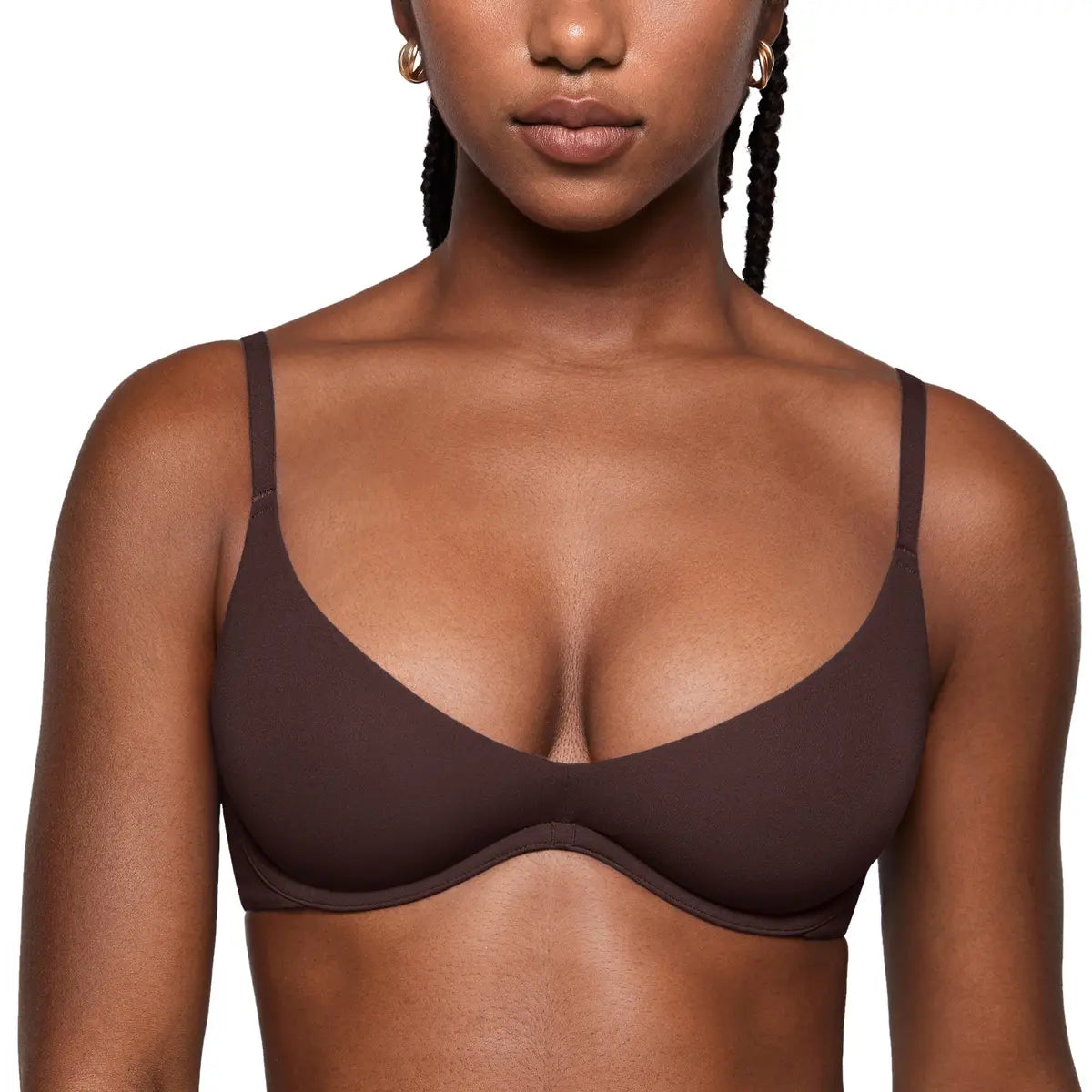 Women's Inbarely Plus Plunge Bra - Unlined Underwire Sexy Demi Balconette Bras