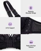 Sheer Lace Full Coverage Underwire Bra