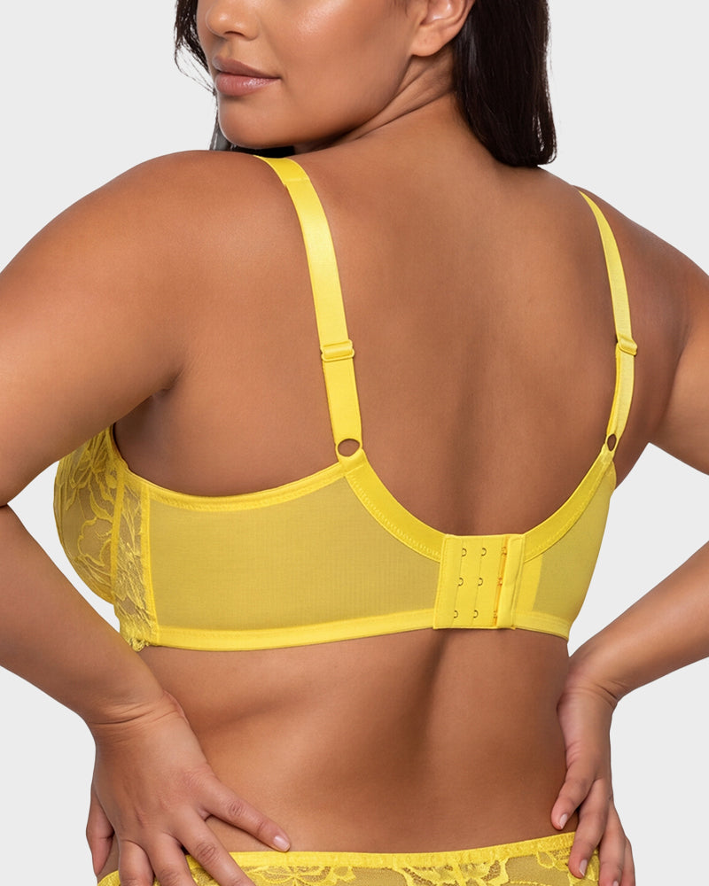 Sheer Lace Full Coverage Underwire Bra