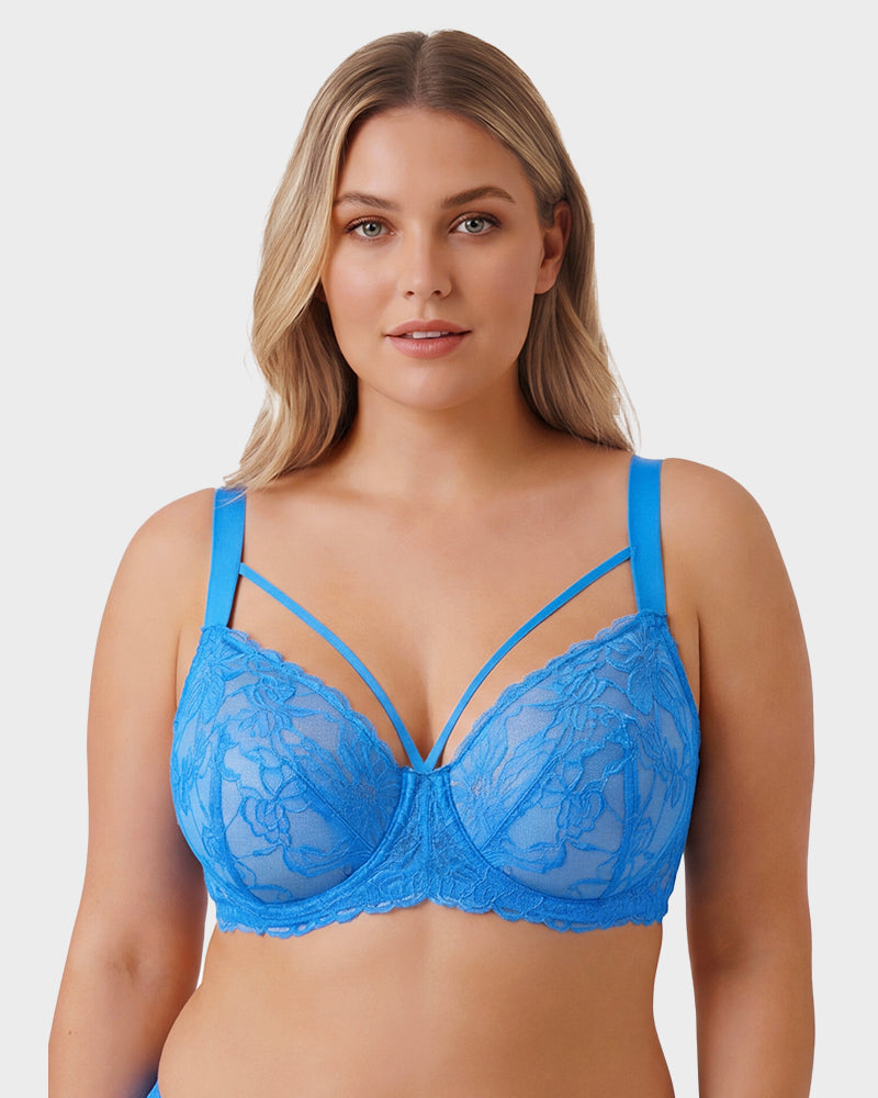 Sheer Lace Full Coverage Underwire Bra Main image